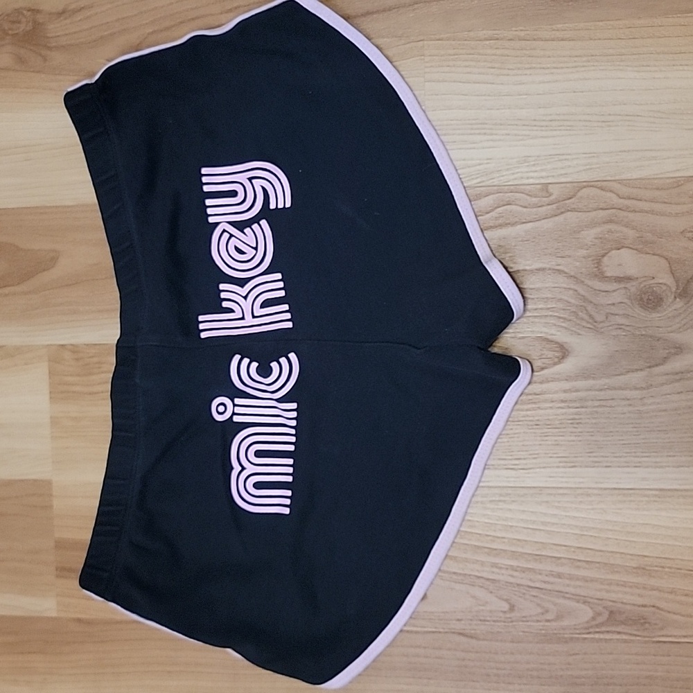 Disney Black Athletic Shorts with Pink Accents Sz Medium
